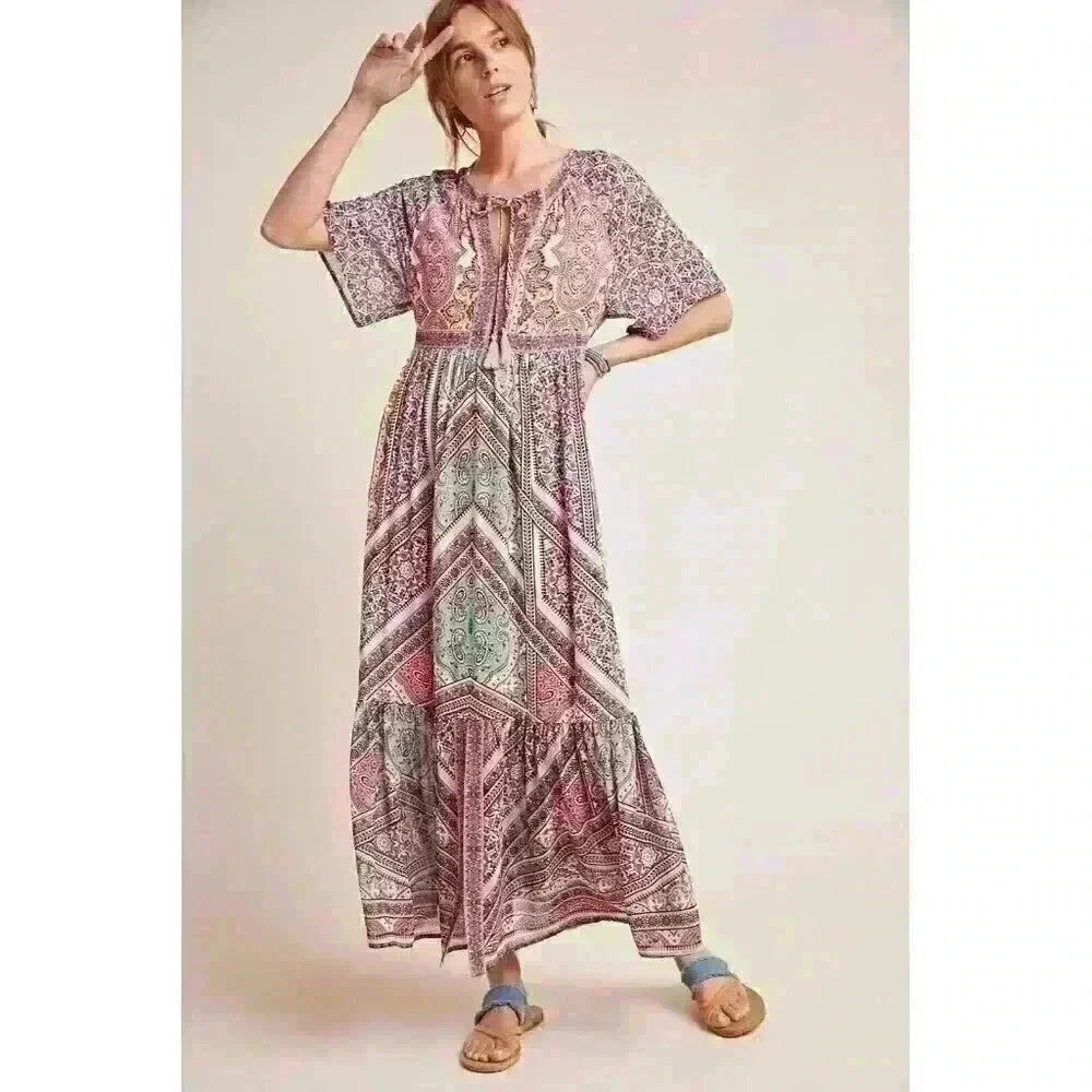 Kachel Anthropologie Dessa Tunic Multicolor Dress Size XS‎